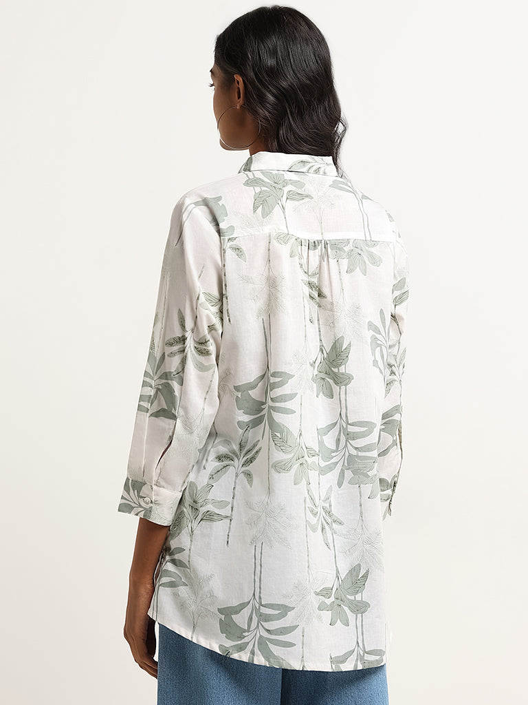 Utsa Green Floral Printed Tunic