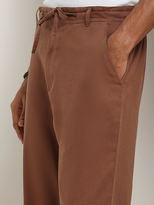 ETA Brown Relaxed-Fit Chinos