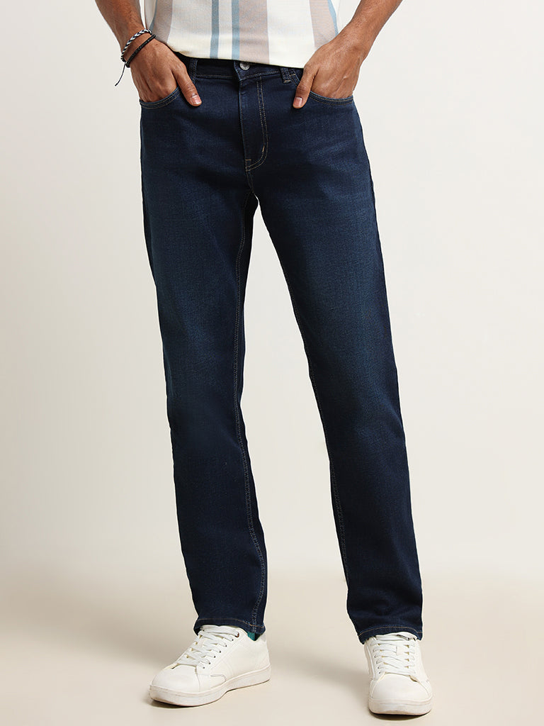 Nuon Blue Straight - Fit Mid - Rise Jeans