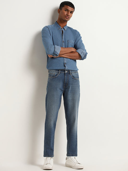 Nuon Blue Slim Fit Mid-Rise Jeans