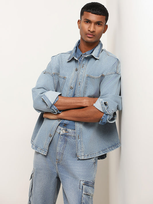 Nuon Blue Denim Relaxed Fit Jacket