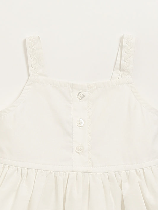 HOP Baby White Schiffli Dress