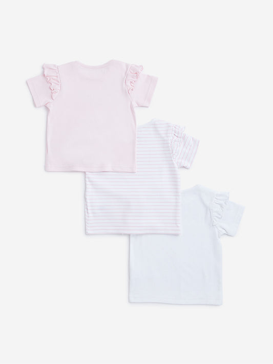 HOP Baby Blush Pink T-Shirt - Pack of 3