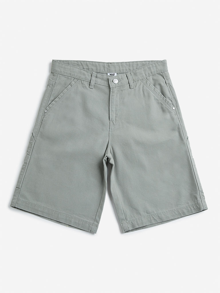 Y&F Kids Sage Mid Rise Relaxed Fit Shorts