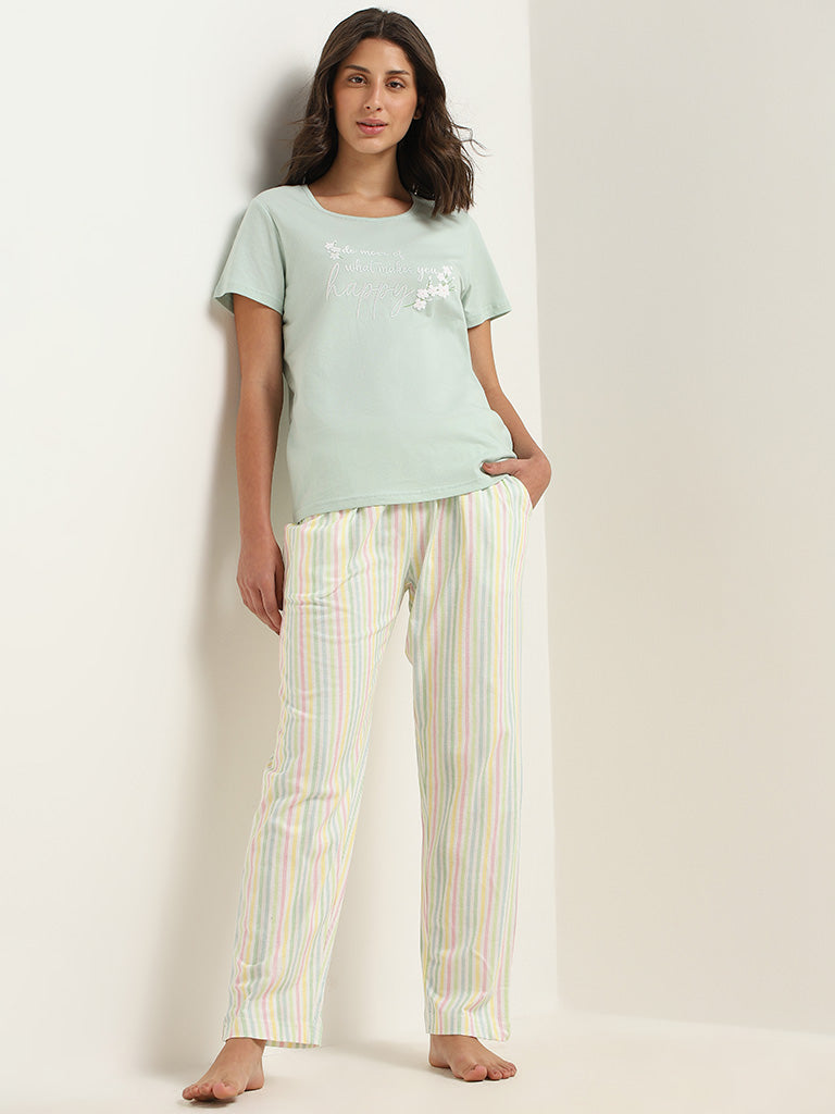 Wunderlove Multicolored Striped Pyjamas