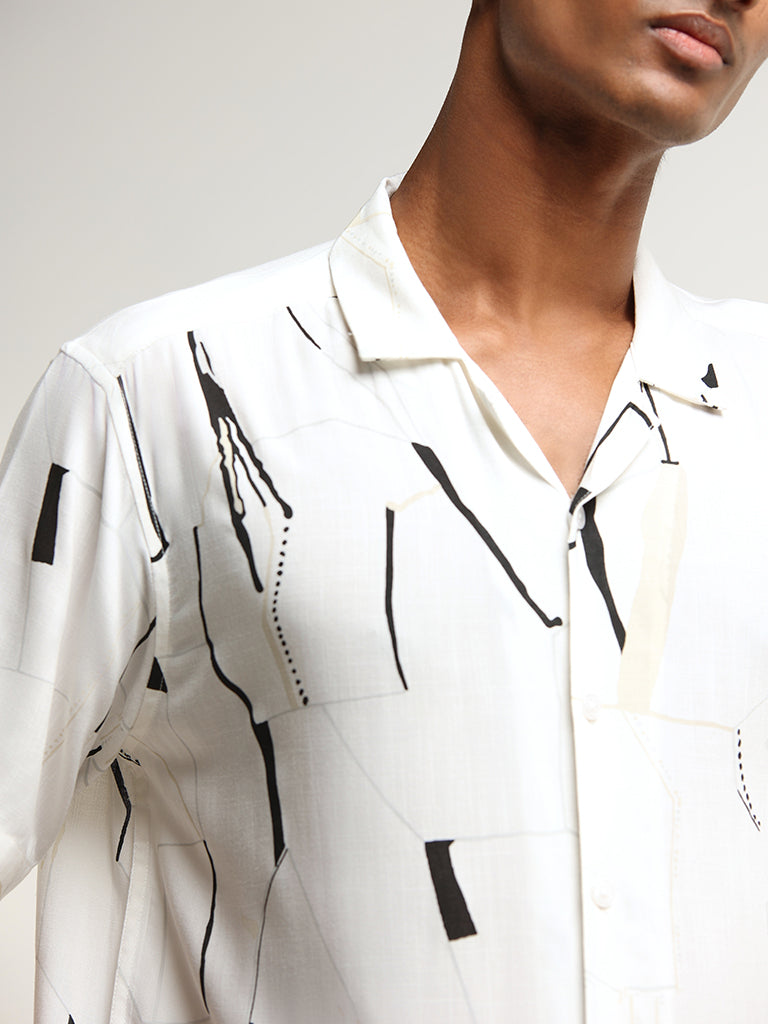Nuon White Relaxed Fit Shirt