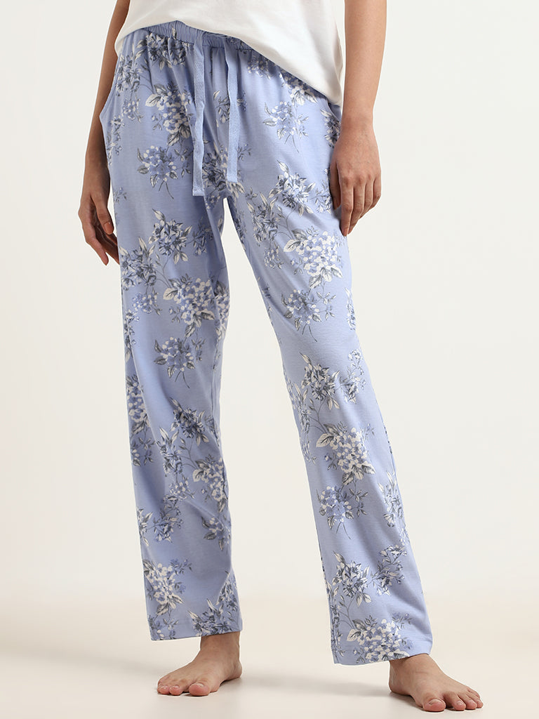 Wunderlove Blue Floral Pyjamas