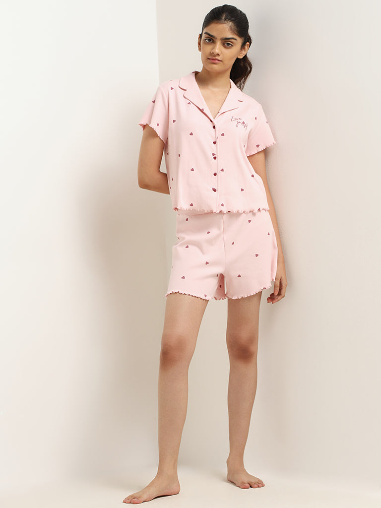 Superstar Pink Printed Shorts