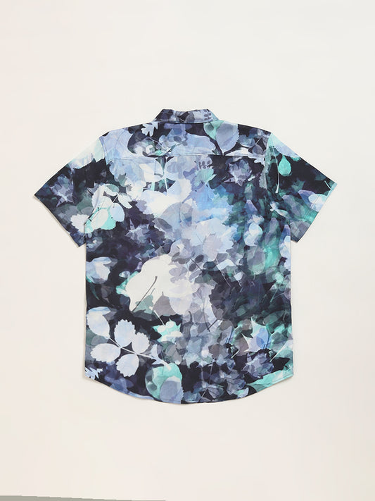 Y&F Kids Multicolour Floral Watercolour Print Shirt