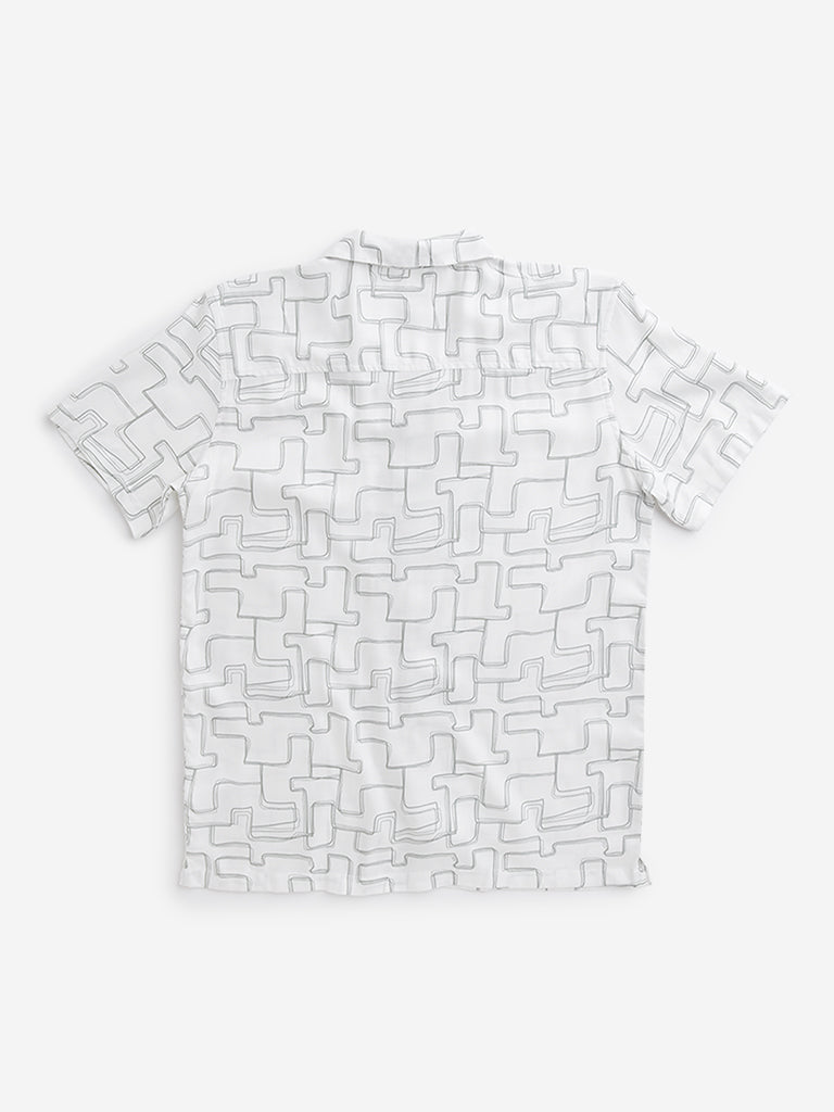 Y&F Kids Sage Abstract Printed Shirt
