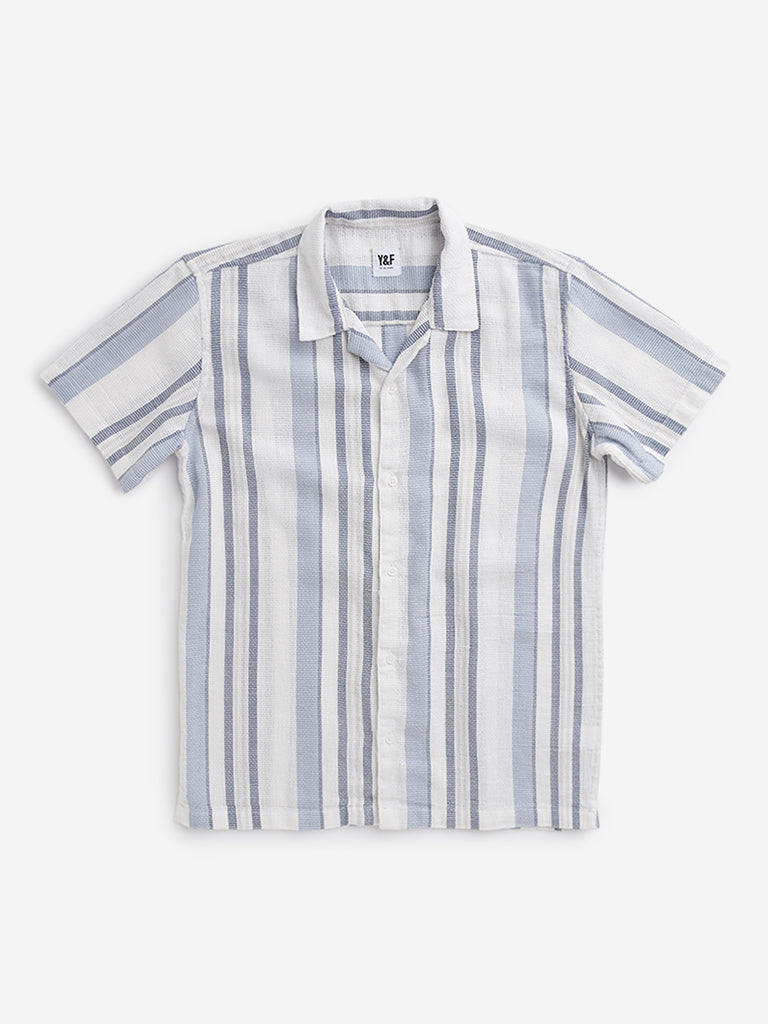 Y&F Kids Blue Striped Shirt