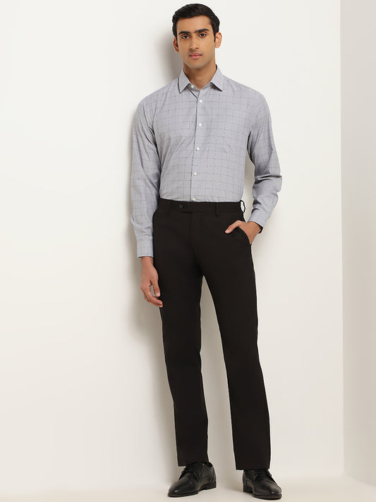WES Formals Grey Relaxed Fit Shirt