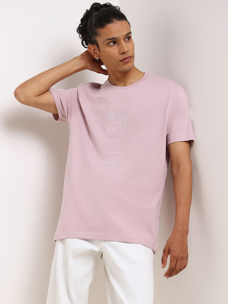 Nuon Dusty Pink Slim-Fit T-Shirt
