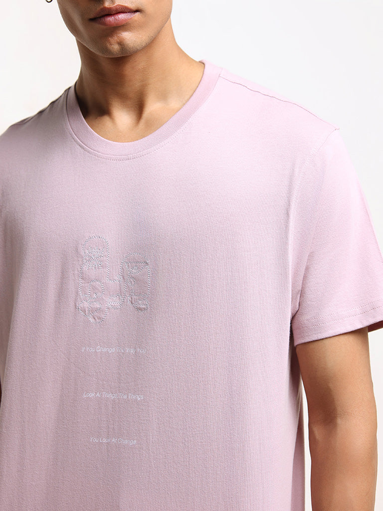Nuon Dusty Pink Slim-Fit T-Shirt