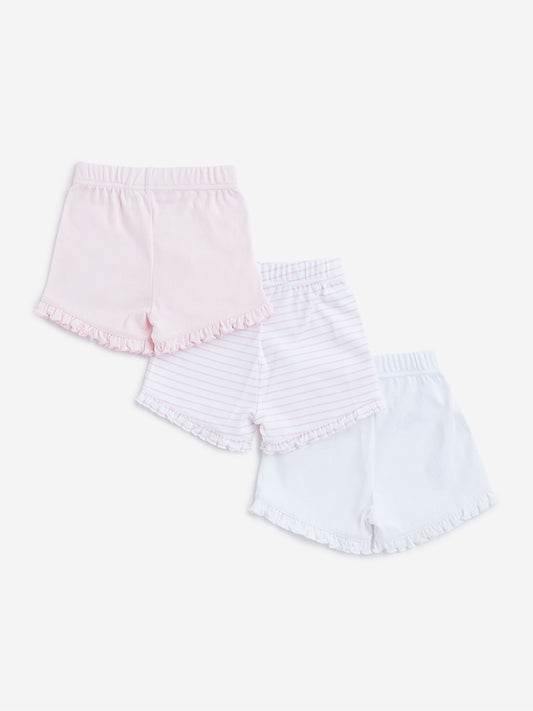 HOP Baby Blush Pink Shorts - Pack of 3
