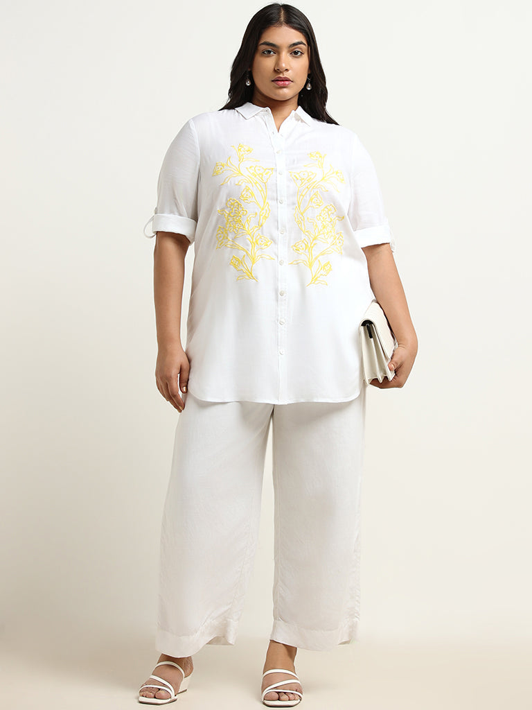 Gia White Embroidered Shirt