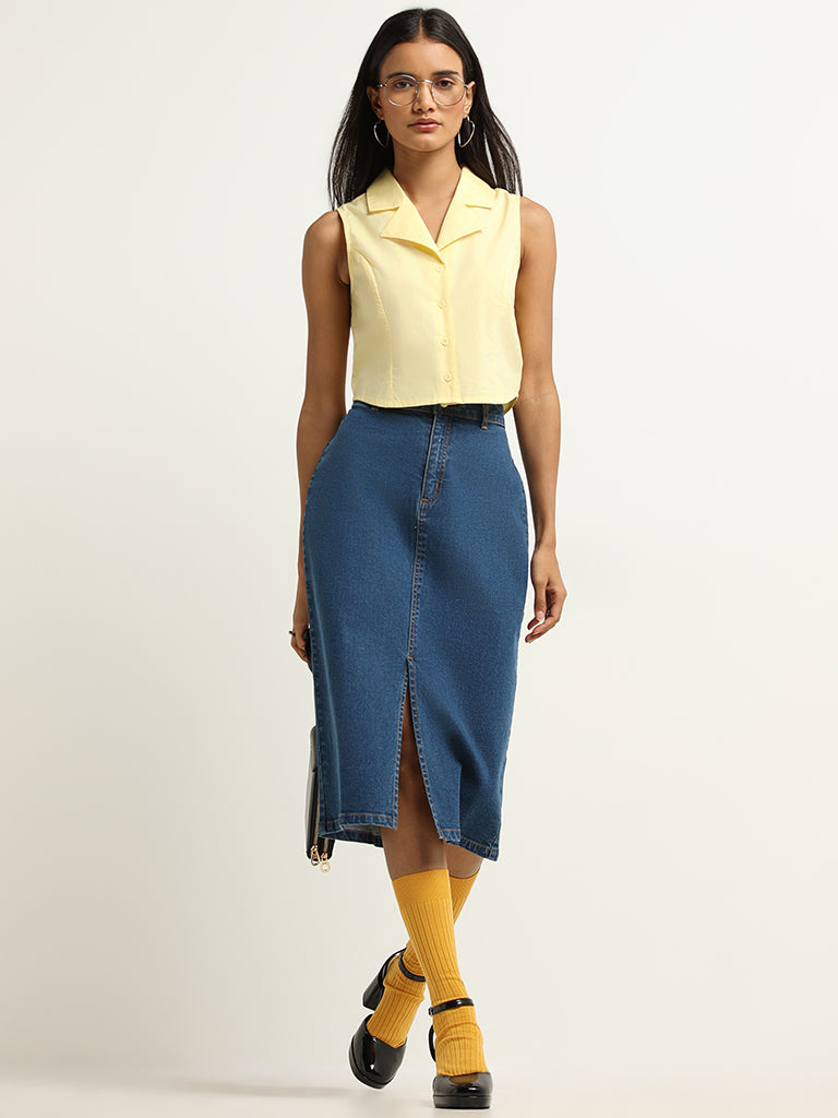 Nuon Yellow Cropped Shirt