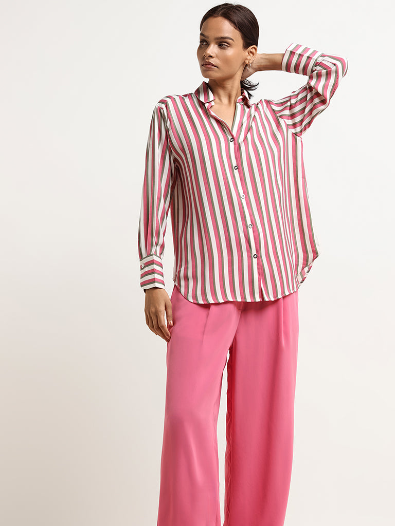 Wardrobe Pink Striped Shirt