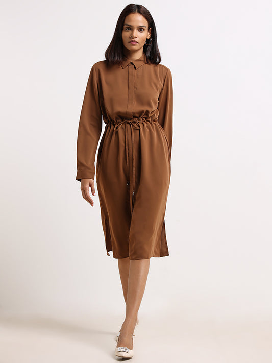 Wardrobe Brown Shirt Dress