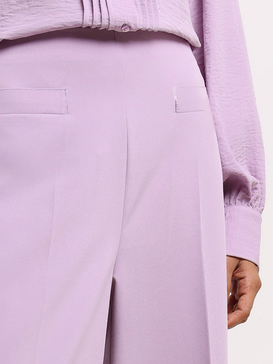 Wardrobe Lilac Straight-Fit Trousers