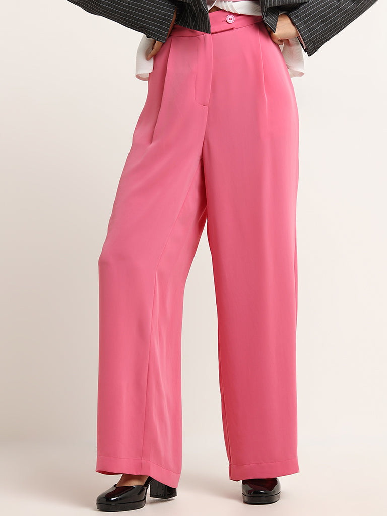 Wardrobe Pink Straight-Leg Pants
