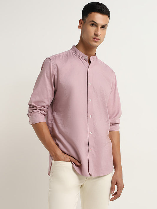 Ascot Dusty Mauve Relaxed Fit Solid Shirt