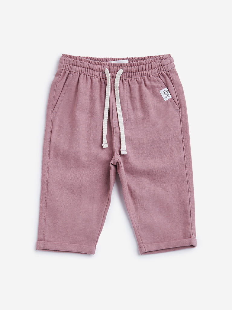 HOP Baby Dusty Pink Solid Pants