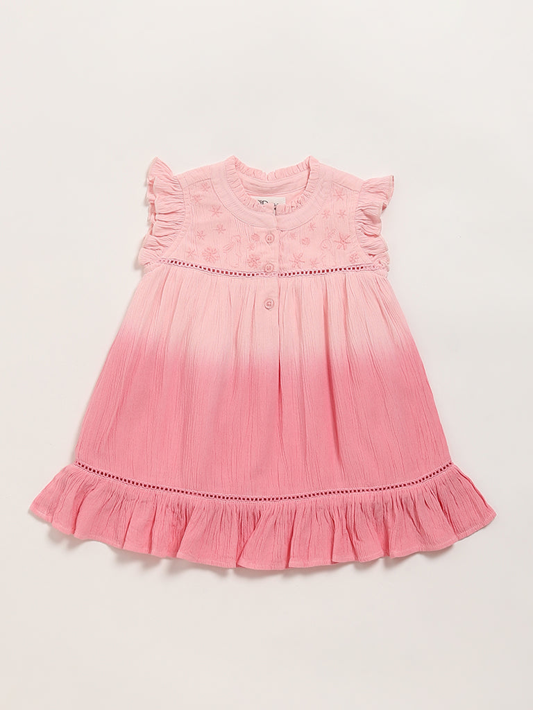 HOP Baby Pink Ruffled Dress
