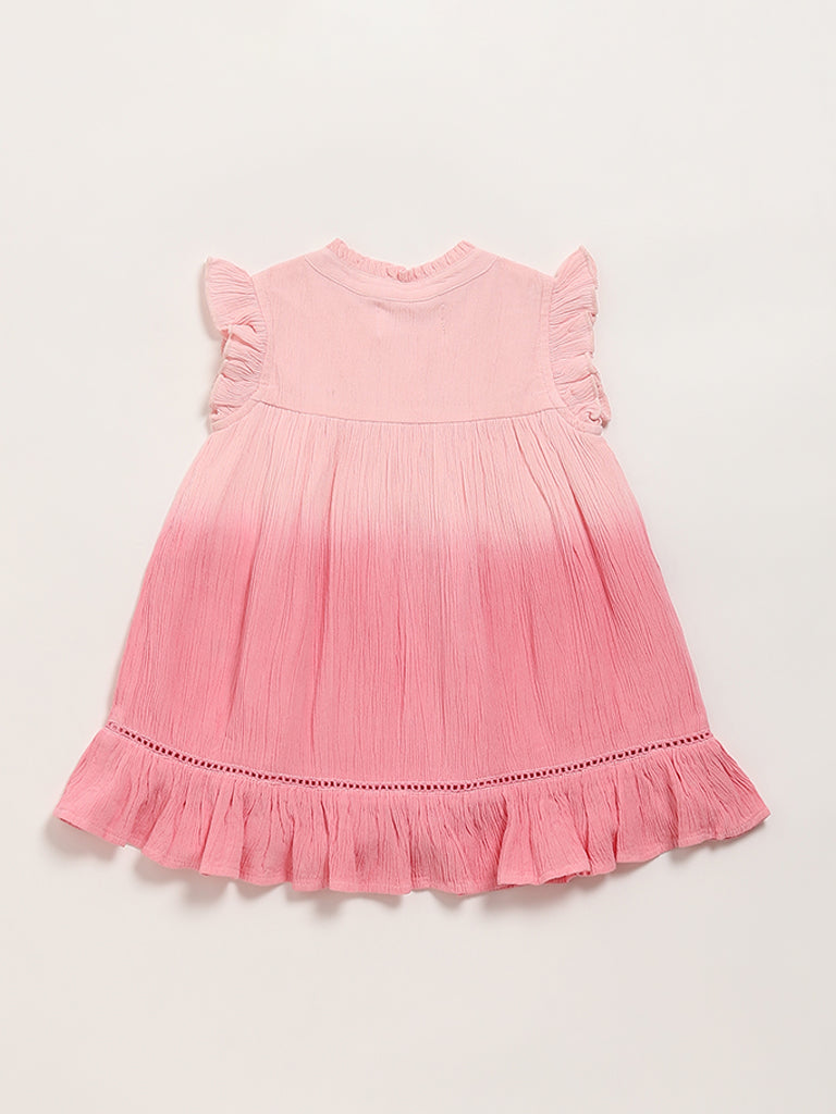 HOP Baby Pink Ruffled Dress