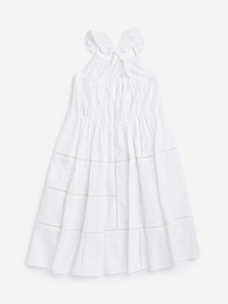 Y&F Kids White Fit and Flare Dress