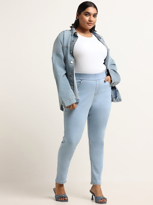 Gia Blue Slim Fit Mid Rise Jeggings