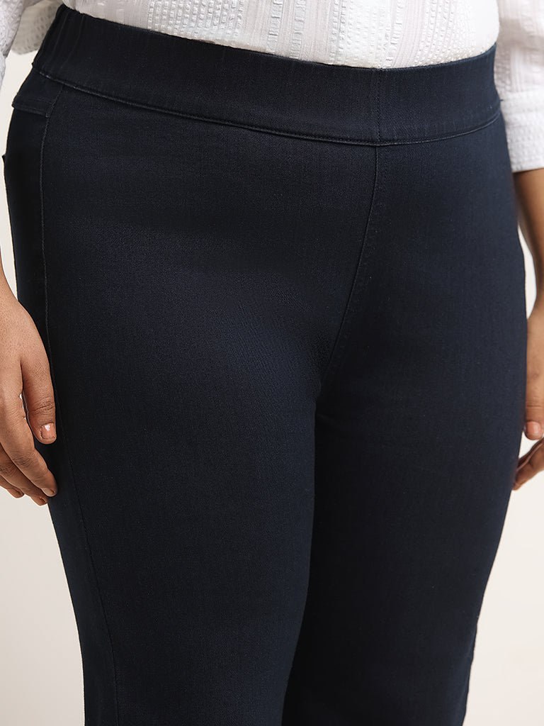 Gia Blue Flared Fit Mid Rise Jeggings
