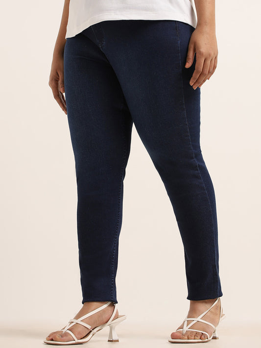Gia Blue Skinny Fit Mid Rise Jeans