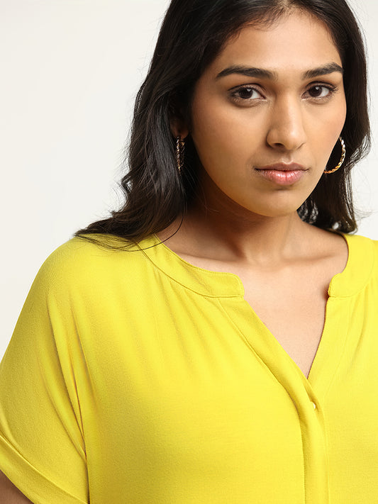 Gia Yellow Relaxed-Fit Top