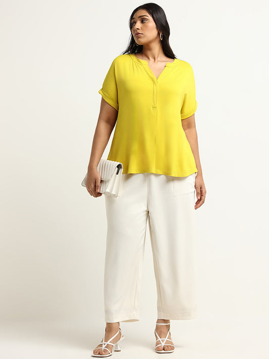 Gia Yellow Relaxed-Fit Top