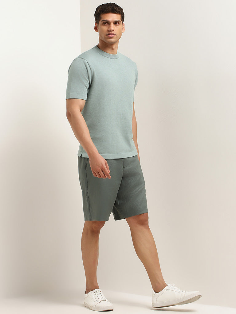 Ascot Sage Cotton Relaxed Fit T-Shirt