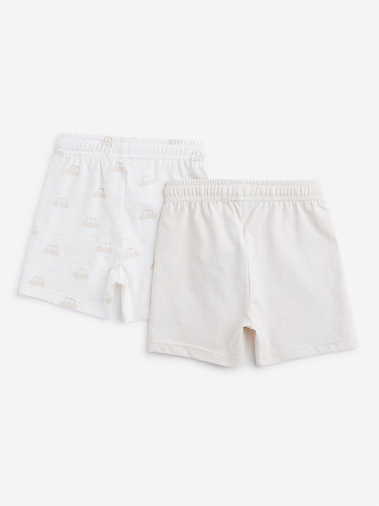 HOP Baby Multicolour Printed Shorts - Pack of 2