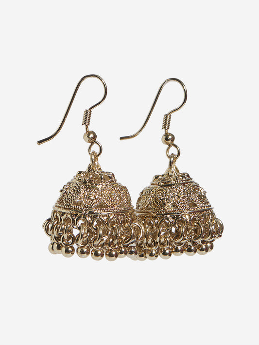 Westside Accessories Gold Jhumka Earrings