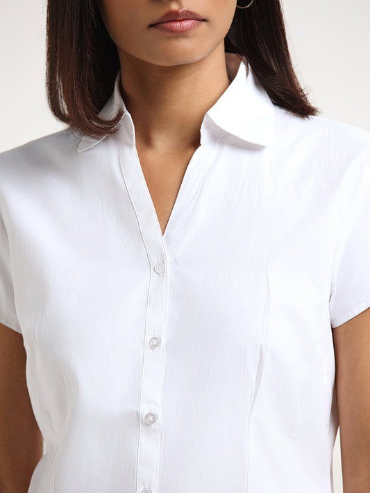 Wardrobe White Collared Shirt