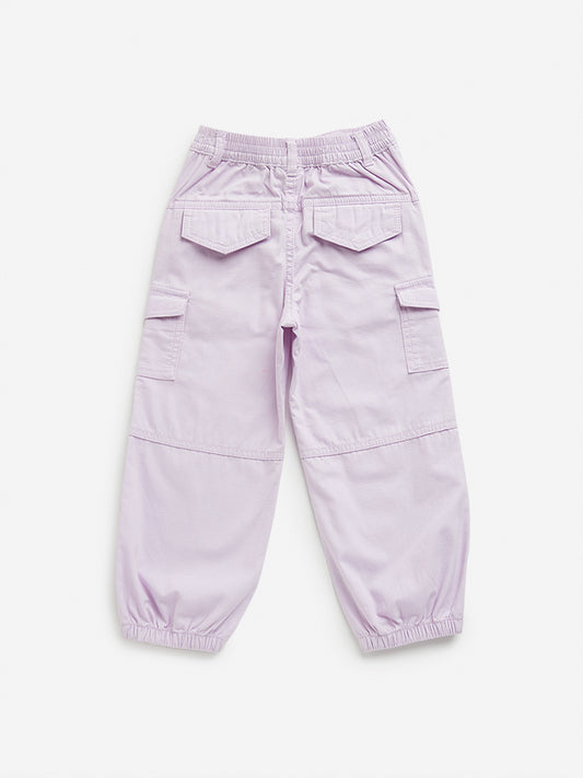 HOP Kids Lilac Cargo-Style Mid Rise Joggers