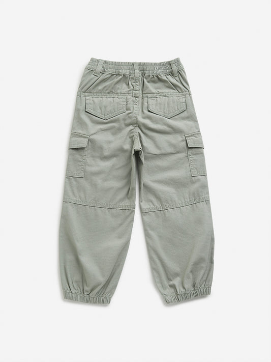 HOP Kids Sage Solid Mid-Rise Joggers
