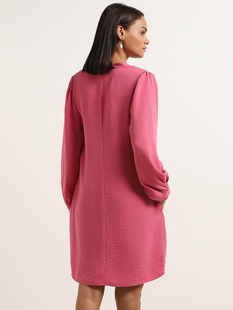 Wardrobe Pink Knee-Length Straight Dress
