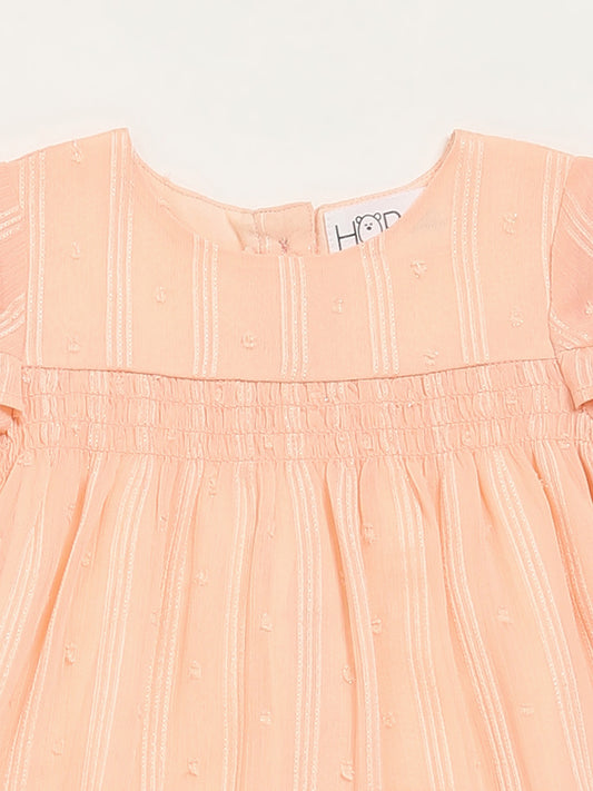 HOP Baby Peach Tiered A-Line Dress