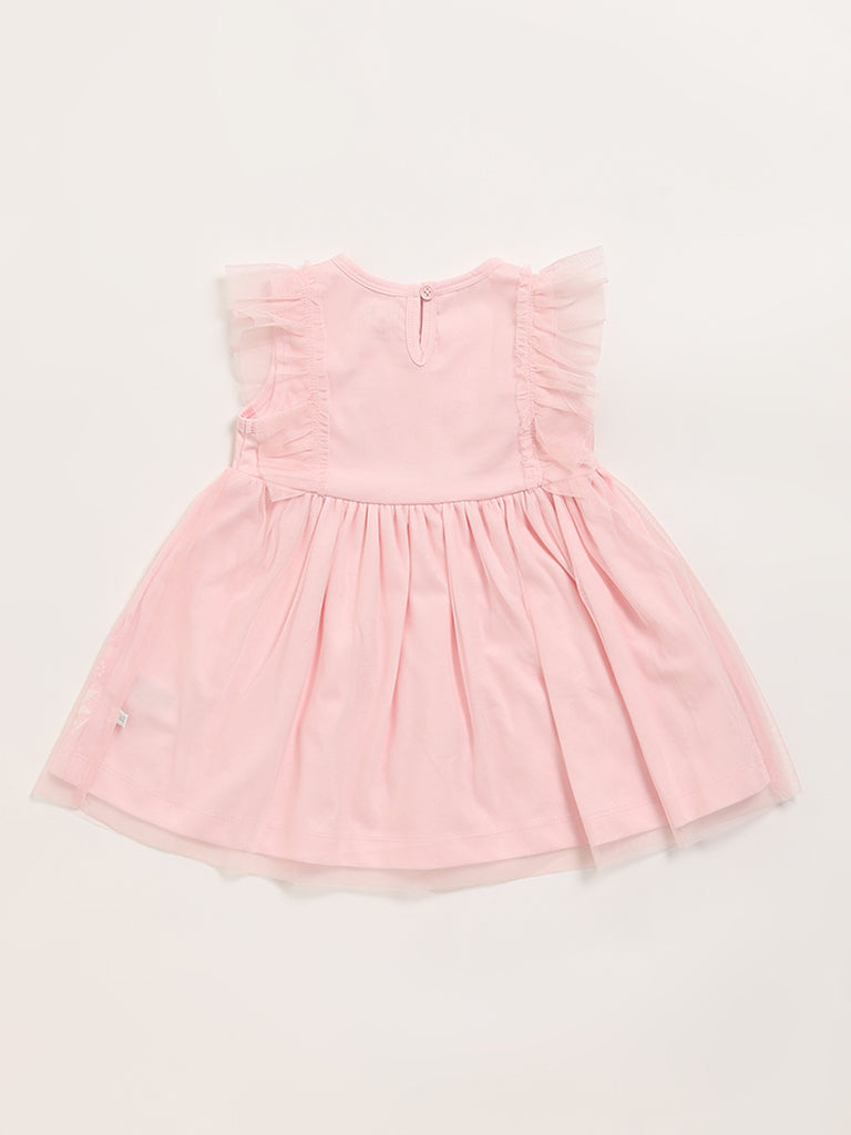 HOP Baby Pink Fit and Flare Dress