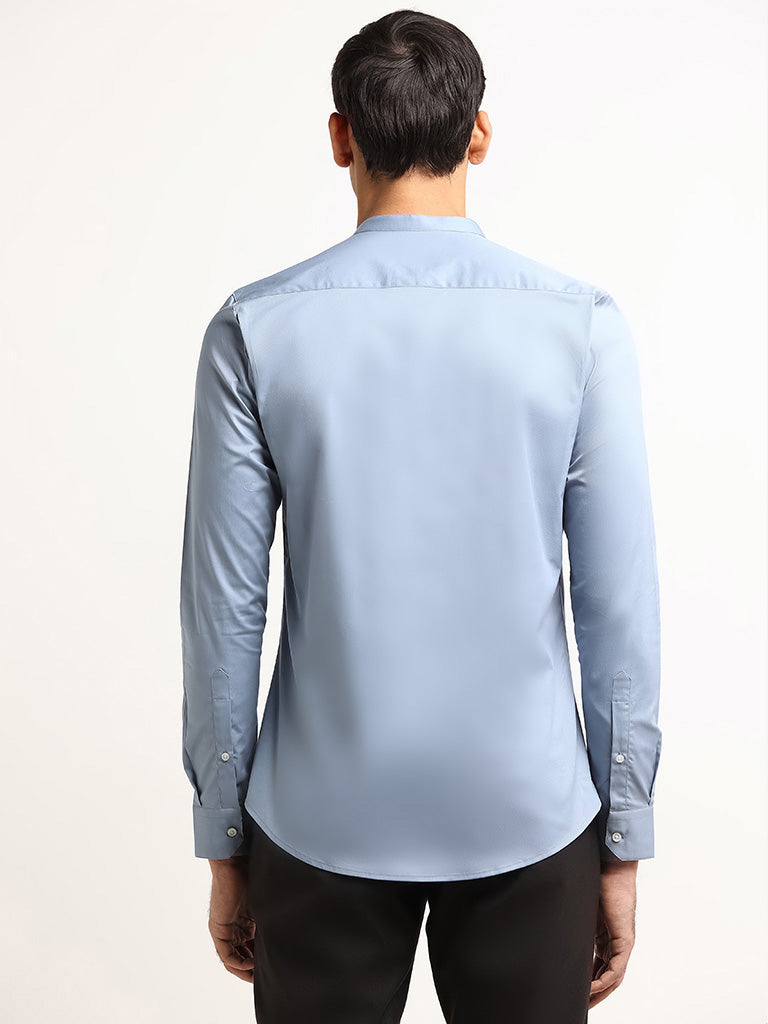 WES Formals Blue Ultra Slim Fit Shirt