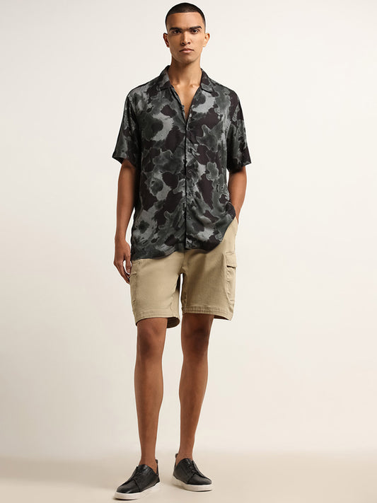 Nuon Taupe Relaxed Fit Cargo Style Shorts