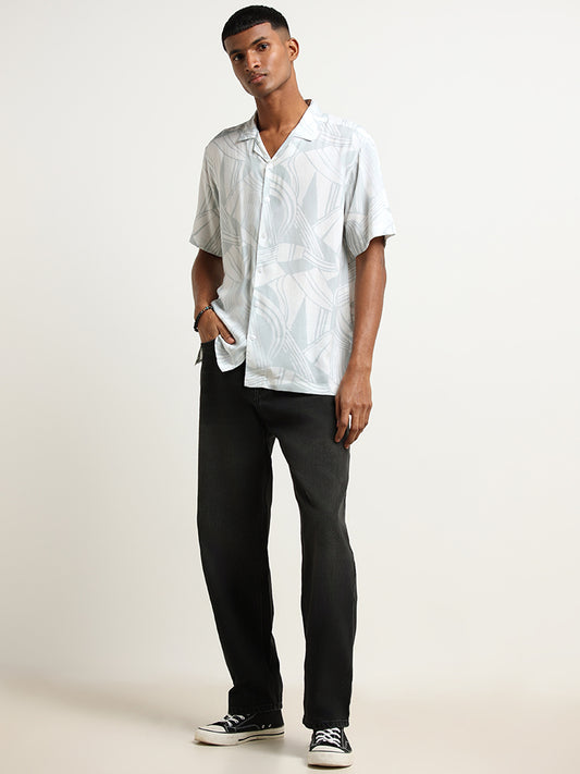 Nuon Light Grey Relaxed-Fit Shirt