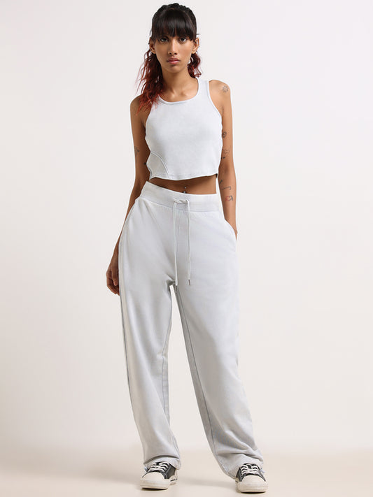 Studiofit Light Grey Relaxed Fit Track Pants