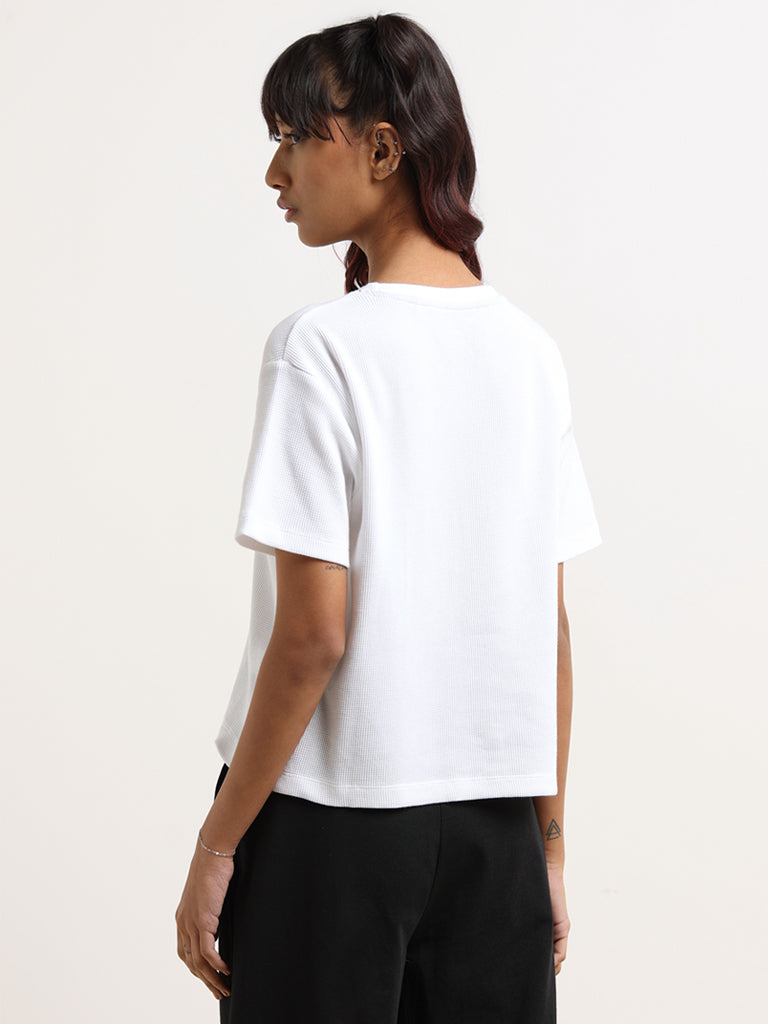 Studiofit White Relaxed-Fit T-Shirt
