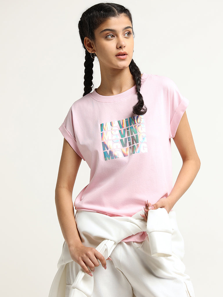 Studiofit Pink Holographic T-Shirt